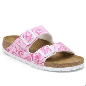 NEW Birkenstock Arizona Birko-Flor - Fuchsia Tulip $140 EU 37 US 6-6.5
